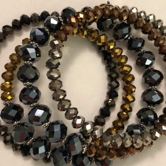 Multi Jeweled bangle bracelet - Picture 2 of 15